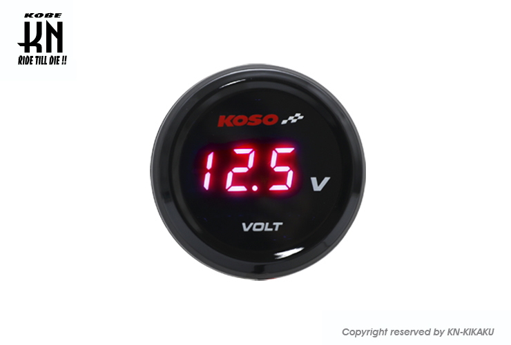 KOSO i-Gearメーター（電圧計） レッド表示 KN企画