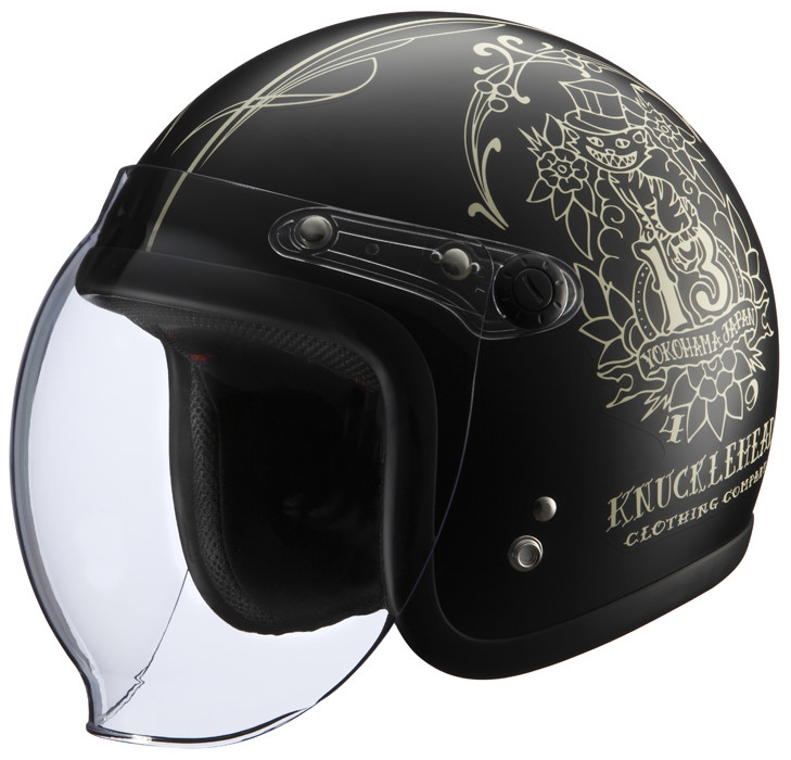 シールド付きヘルメット WildCat2 マットブラック フリーサイズ（57-60cm） KNUCKLE HEAD(ナックルヘッド)