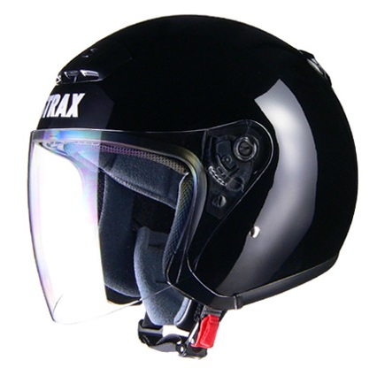 STRAX SJ-4 ジェットヘルメット ブラック BIG（63〜64cm未満） リード工業