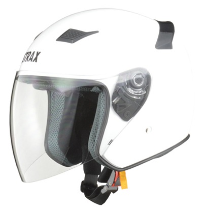 STRAX SJ-8 ジェットヘルメット ホワイト M（57〜58cm未満） リード工業