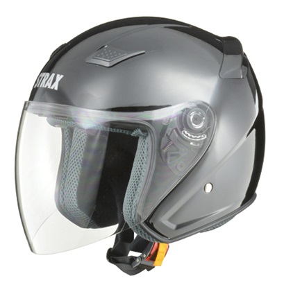 STRAX SJ-8 ジェットヘルメット ブラック M（57〜58cm未満） リード工業