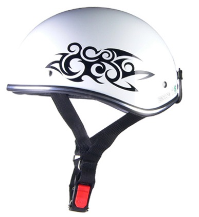 D'LOOSE D-356 ハーフヘルメット ホワイト トライバル フリー（57〜60cm未満） リード工業