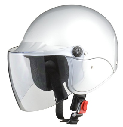 apiss AP-603 セミジェットヘルメット シルバー フリー（57〜60cm未満） リード工業