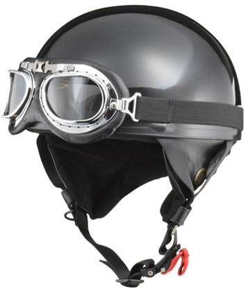 CROSS CR-750 ビンテージハーフヘルメット ブラックメタリック フリー（57〜60cm未満） リード工業