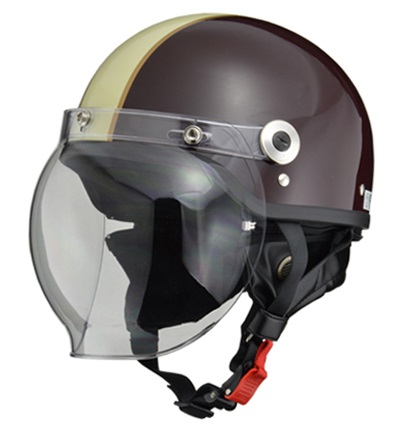 CROSS CR-760 ハーフヘルメット ブラウン/アイボリー フリー（57〜60cm未満） リード工業