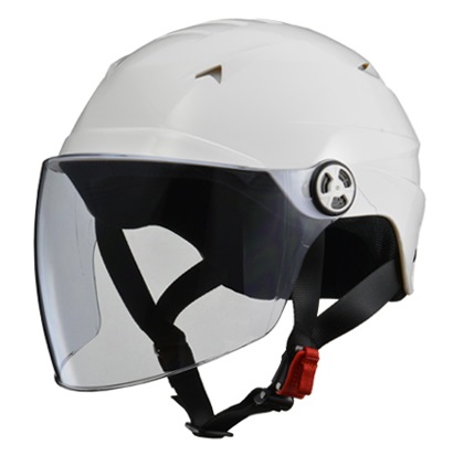SERIO RE-40 開閉シールド付きハーフヘルメット ホワイト フリー（57〜60cm未満） リード工業