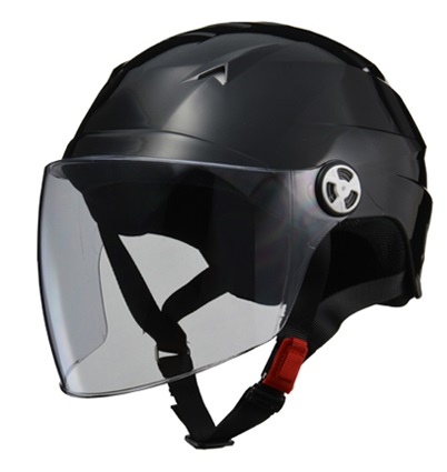 SERIO RE-40 開閉シールド付きハーフヘルメット ブラック フリー（57〜60cm未満） リード工業