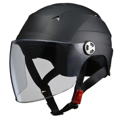 SERIO RE-41 開閉シールド付きハーフヘルメット マット/ブラック LL（61〜62cm未満） リード工業