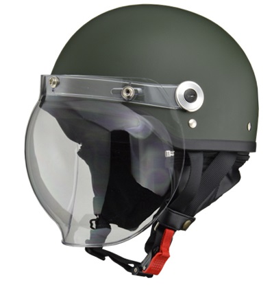 CROSS CR-760 ハーフヘルメット マットグリーン フリー（57〜60cm未満） リード工業