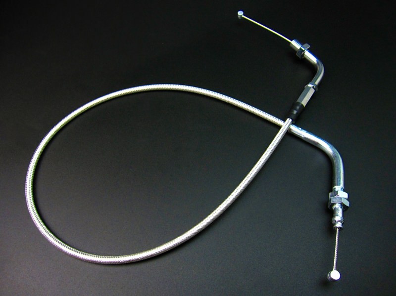 スロットルワイヤーステンレスメッシュ 純正長 MINIMOTO（ミニモト） モンキー（MONKEY）FI車