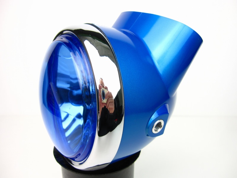 6V用マルチリフレクターレンズヘッドライト ブルーセット ブルー MINIMOTO（ミニモト） ダックス（DAX）6V