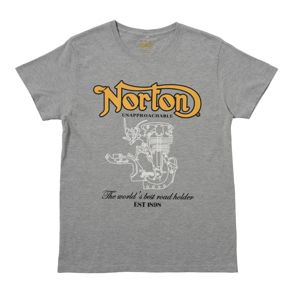 Tシャツ NRT03 グレー XLサイズ Norton（ノートン）