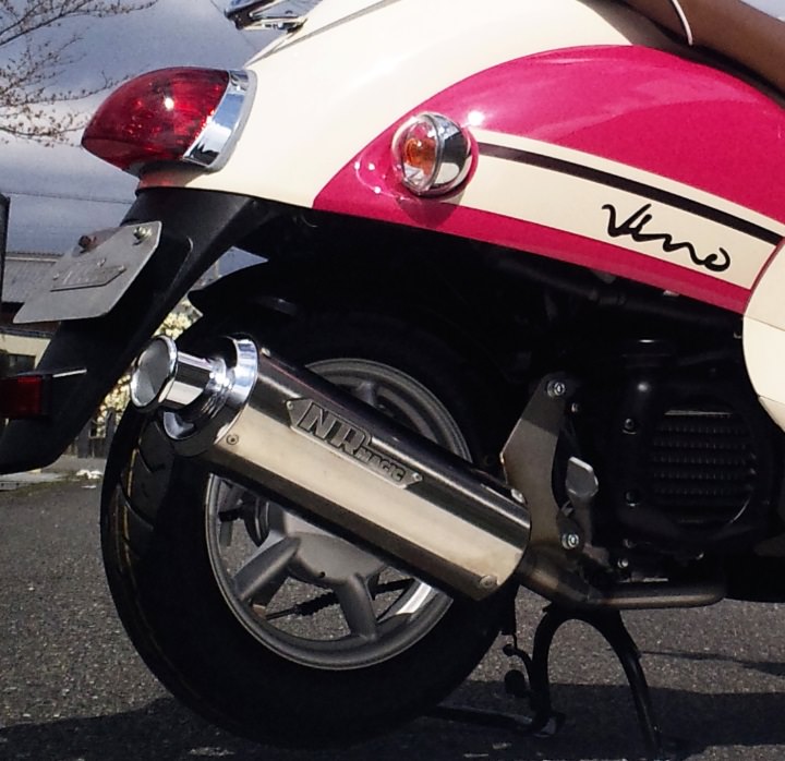 V-SHOCK マフラー クリア NRマジック ビーノ（VINO）4ストロークSA54J/O2センサー車