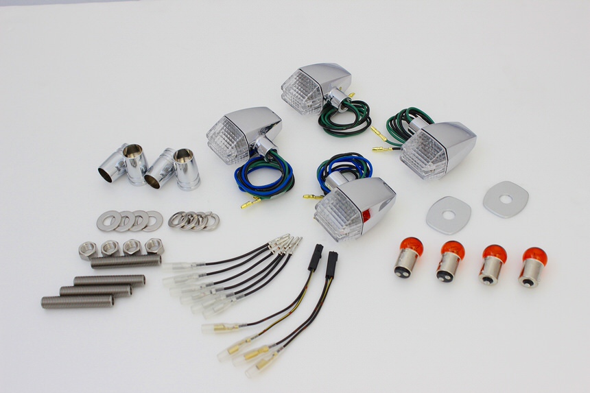 クラシカルスリム&シャープタイプウインカーセット メッキボディー/クリアーレンズ POSH（ポッシュ） ZRX400II（01〜03年）