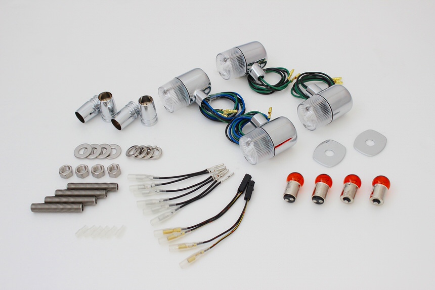 クラシカル71タイプウインカーセット メッキボディー/クリアーレンズ POSH（ポッシュ） ZRX400II（01〜03年）