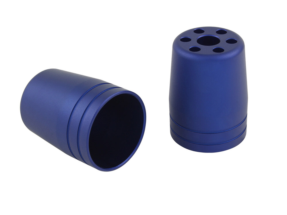 ウルトラヘビーバーエンド用補修部品 アウターカバーのみ M6/マットブルー POSH（ポッシュ）