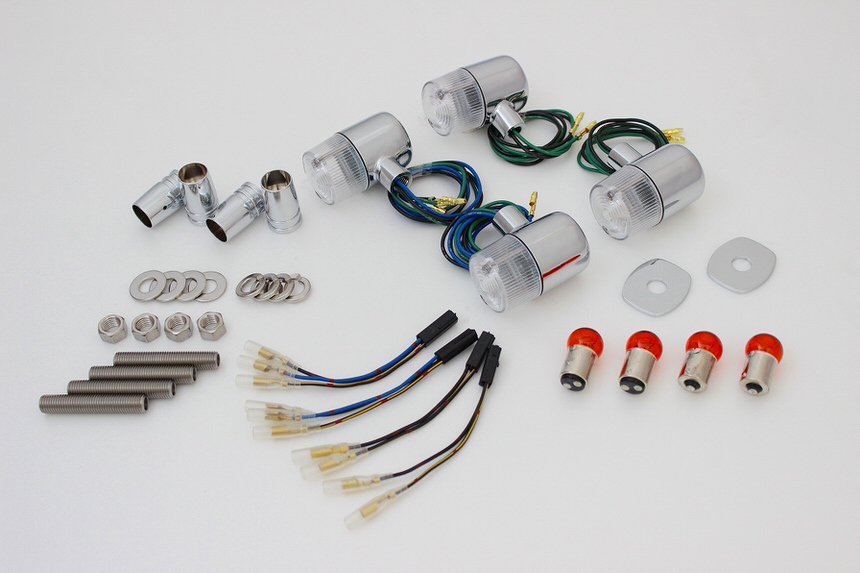 クラシカル71タイプウインカーセット メッキボディー/クリアーレンズ POSH（ポッシュ） ZRX400II（04年〜）