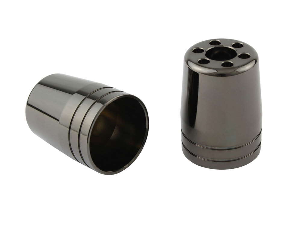 ウルトラヘビーバーエンド用補修部品 アウターカバーのみ M8/ブラッククローム POSH（ポッシュ）