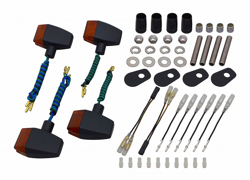 ボルトオンウインカーキット クラシカルスリム＆シャープタイプ ブラック/オレンジレンズ POSH（ポッシュ） ZRX1200R（01〜03年）