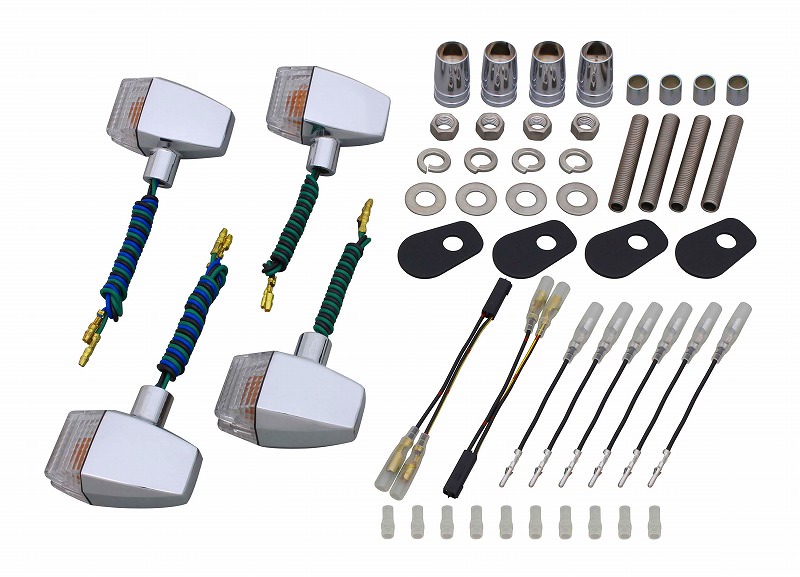 ボルトオンウインカーキット クラシカルスリム＆シャープタイプ メッキ/クリアレンズ POSH（ポッシュ） ZRX1200R（01〜03年）