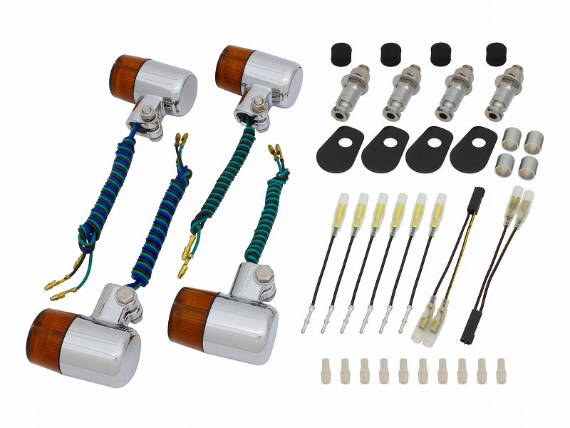 ボルトオンウインカーキット キャスト71タイプ メッキ/オレンジレンズ POSH（ポッシュ） ZRX1200R（01〜03年）