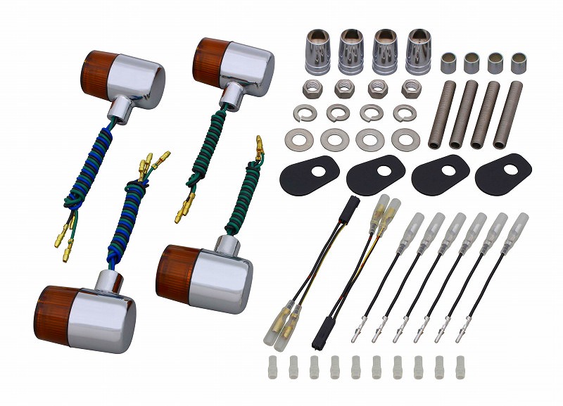 ボルトオンウインカーキット クラシカル71タイプ メッキ/オレンジレンズ POSH（ポッシュ） ZRX1200R（01〜03年）