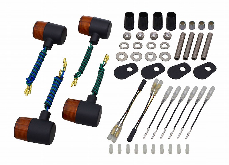 ボルトオンウインカーキット クラシカル71タイプ ブラック/オレンジレンズ POSH（ポッシュ） ZRX1200R（01〜03年）