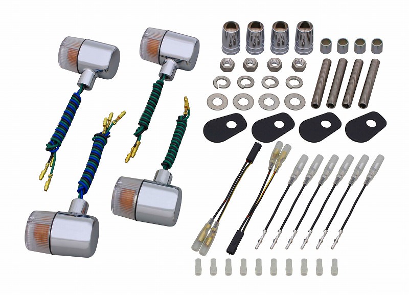 ボルトオンウインカーキット クラシカル71タイプ メッキ/クリアレンズ POSH（ポッシュ） ZRX1200R（01〜03年）