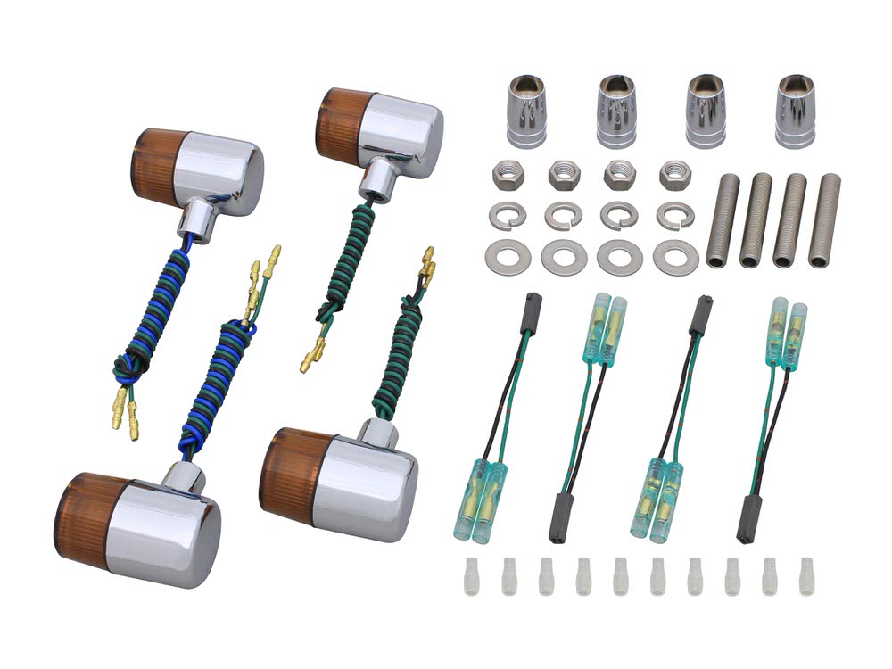 ボルトオンウインカーキット クラシカル71タイプ メッキ/オレンジレンズ POSH（ポッシュ） GSX400インパルス（99年〜）