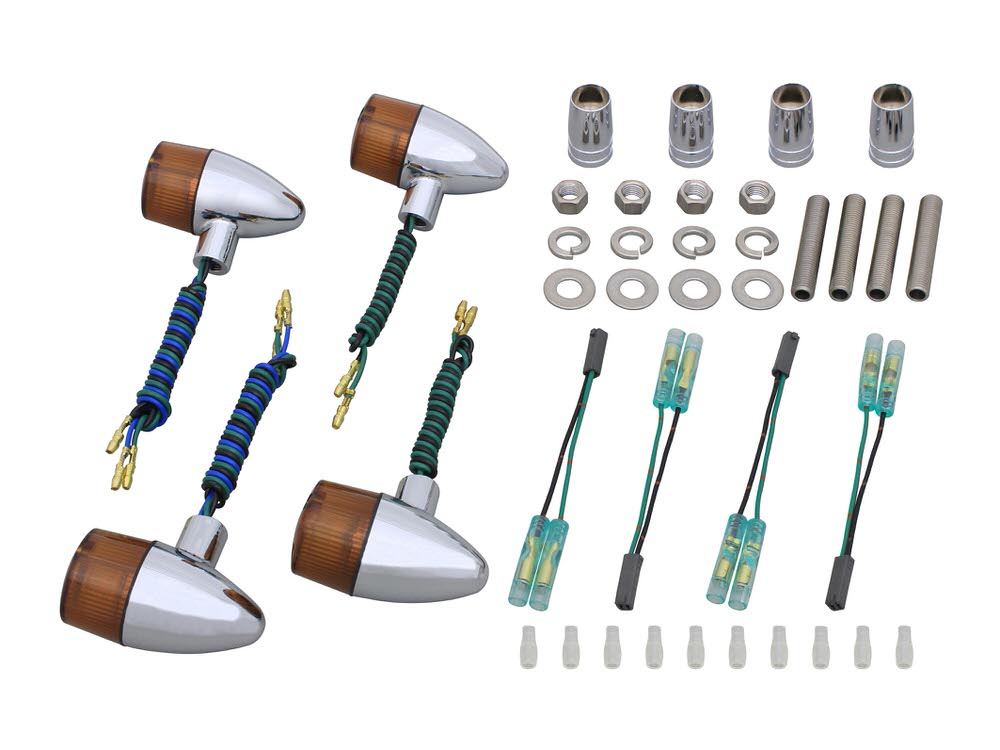 ボルトオンウインカーキット クラシカル砲弾タイプ メッキ/オレンジレンズ POSH（ポッシュ） GSX400インパルス（99年〜）