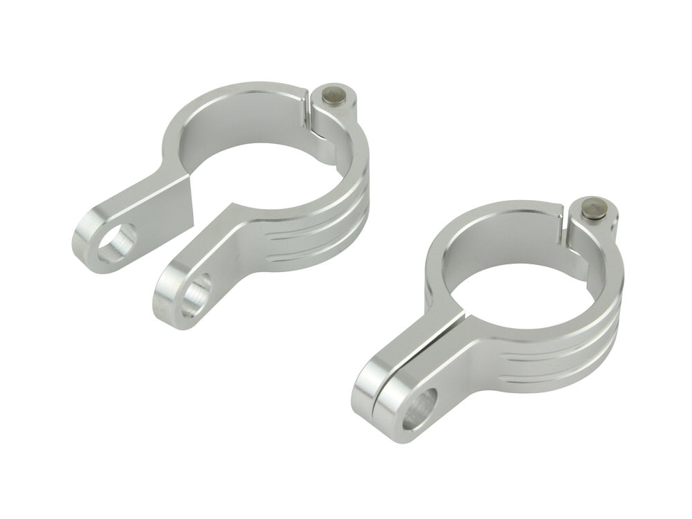 マシンドウインカーベースクランプ　適合フォーク径Φ35mm シルバー POSH（ポッシュ）