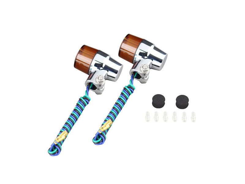 キャストウインカー スーパーバイクミニタイプ（ダブル球仕様）メッキ/オレンジレンズ 電球無 POSH（ポッシュ）