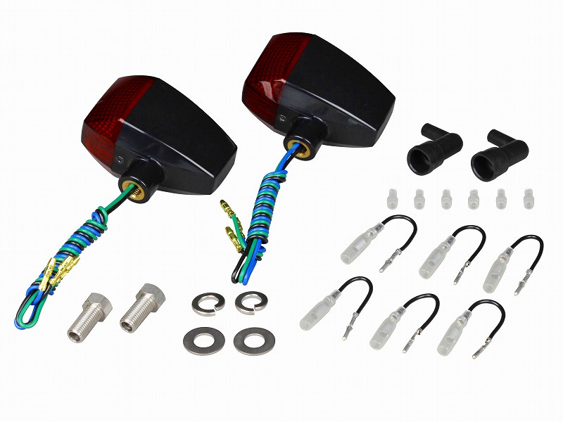 ZRタイプウインカー スタンダードレンズ（ダイヤカット）（2個入り）電球無 ブラックボディ／オレンジレンズ ダブル球仕様 POSH（ポッシュ）