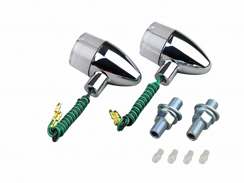 クラシカルウインカー 砲弾タイプ（シングル球） メッキボディ/クリアレンズ  POSH（ポッシュ）