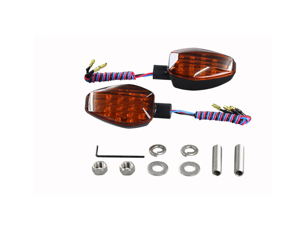 ライトウエイトLEDウインカー ブラック/オレンジレンズ（ダブル仕様） POSH（ポッシュ）