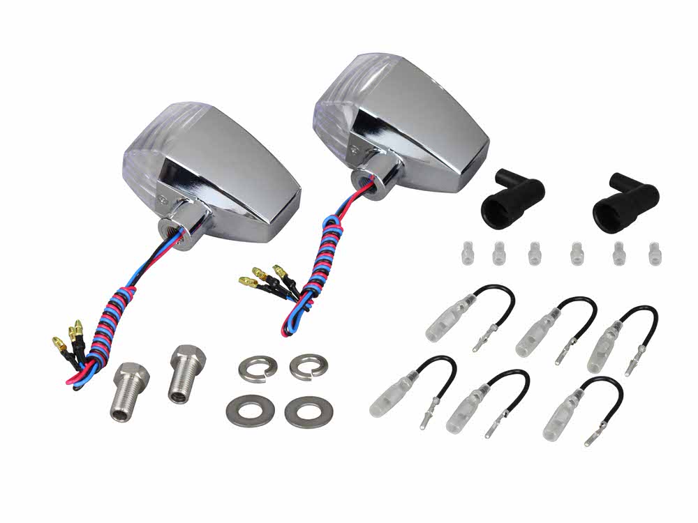 ZRタイプLEDウインカー メッキ/クリア クリスタルカットレンズ（ダブル仕様） POSH（ポッシュ）