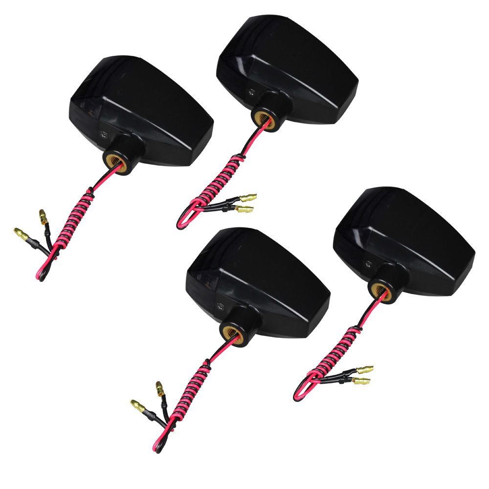 ZRタイプウインカー セミユニバーサルセット（クリスタルカットレンズ）4個セット ブラックボディ/スモーク ダブル球 POSH（ポッシュ）