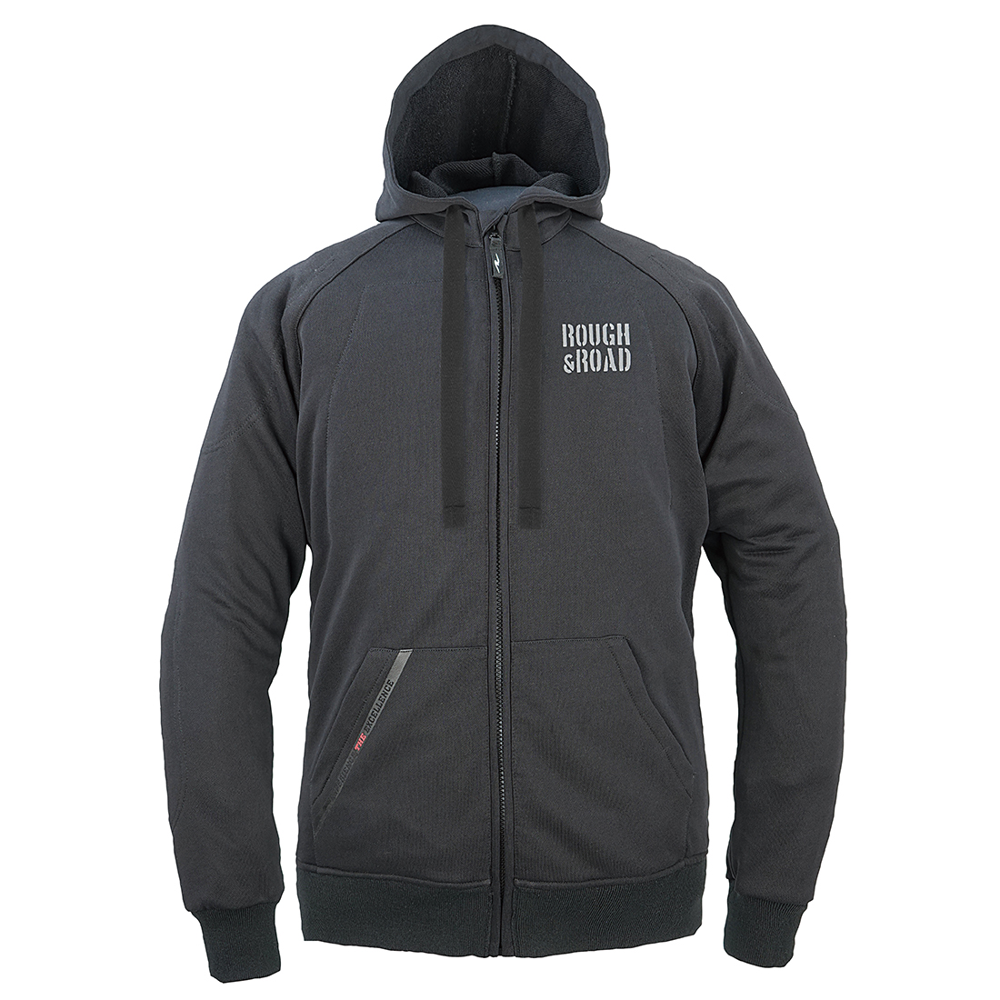 RR1003HP ラフライドZIPパーカー ハードパッドセット ブラック LLサイズ ラフアンドロード（Rough＆Road）