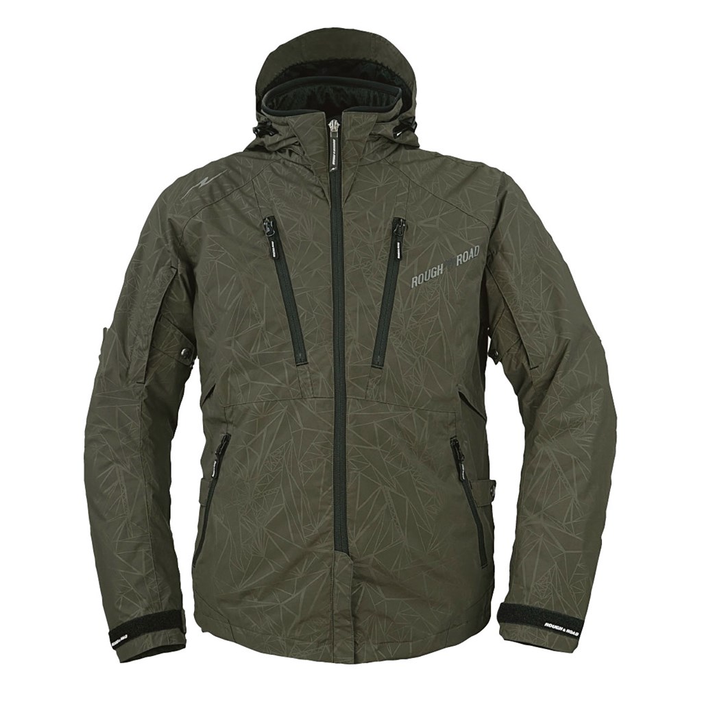 RR7245 ラフパーカー エンボスダークオリーブ Lサイズ ラフアンドロード（Rough＆Road）