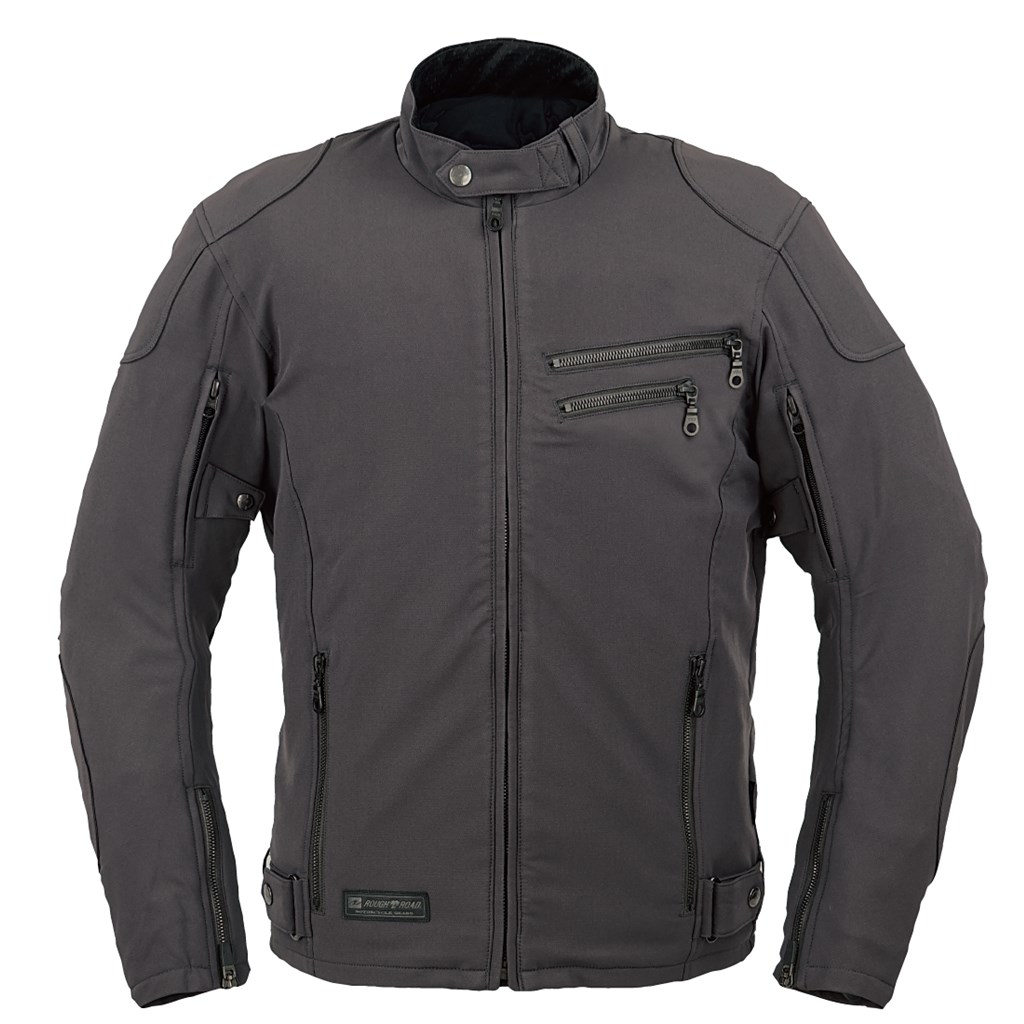 RR7250 エアスルーソフトシェルストレッチライディングZIPジャケット ガンメタ WLサイズ（レディース） ラフアンドロード（Rough＆Road）