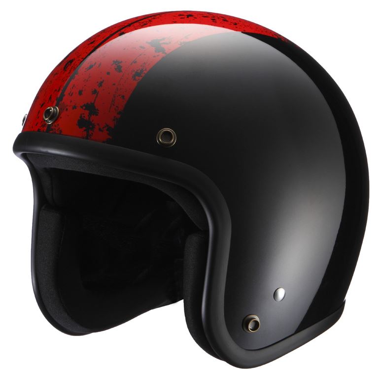 ジェットヘルメット LX FUSIONZ レッド/ブラック LXサイズ（61-62cm） RIDEZ（ライズ）