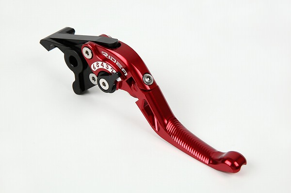 可倒式アジャストショートブレーキレバー レッド RIDEA（リデア） Ninja400（ニンジャ）13〜17年