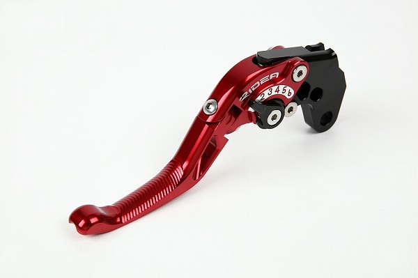 可倒式アジャストショートクラッチレバー レッド RIDEA（リデア） ZX-10R（04〜13年）