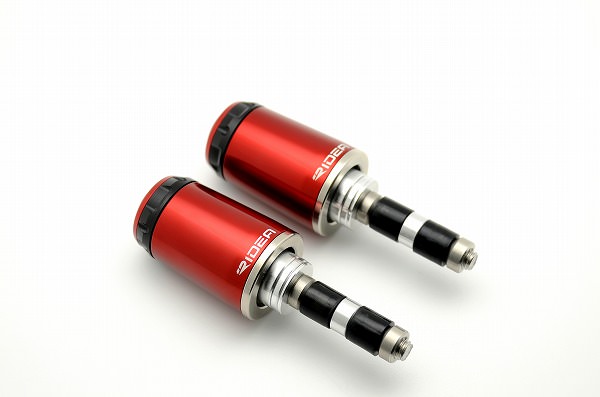 ハンドル内径Φ13.5-Φ15.5用 SPINNER バーエンド ロングタイプ レッド SSB-1A-ST-RD RIDEA（リデア）