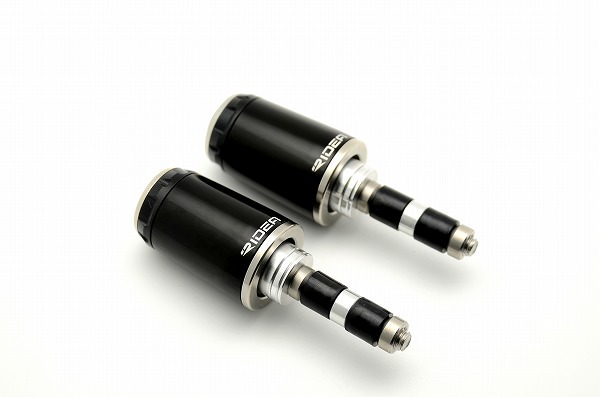 ハンドル内径Φ13.5-Φ15.5用 SPINNER バーエンド ロングタイプ ブラック SSB-1A-ST-BK RIDEA（リデア）