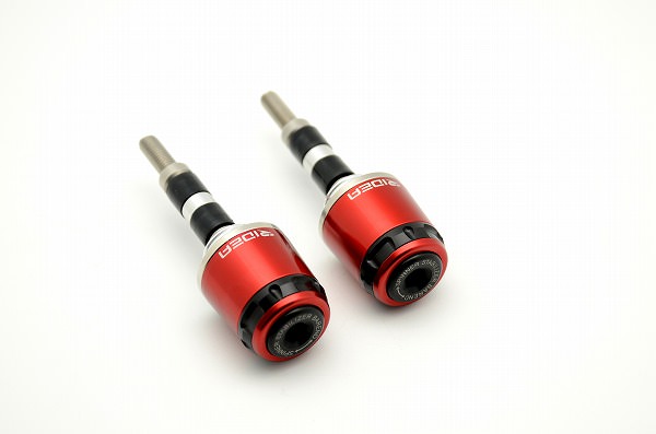 ハンドル内径Φ13.5-Φ15.5用 SPINNER バーエンド ミドルタイプ レッド SSB-1B-ST-RD RIDEA（リデア）