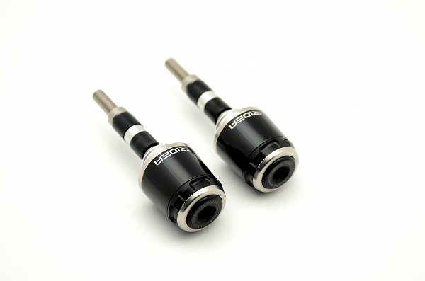 ハンドル内径Φ13.5-Φ15.5用 SPINNER バーエンド ミドルタイプ ブラック SSB-1B-ST-BK RIDEA（リデア）