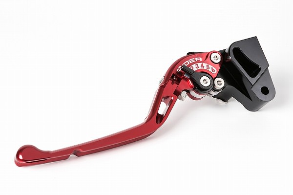 可倒式アジャストクラッチレバー レッド RIDEA（リデア） FZ6フェザー（04〜10年）