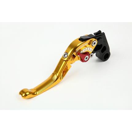可倒式アジャストショートブレーキレバー左側 ゴールド RIDEA（リデア） マグザム（MAXAM）10〜12年