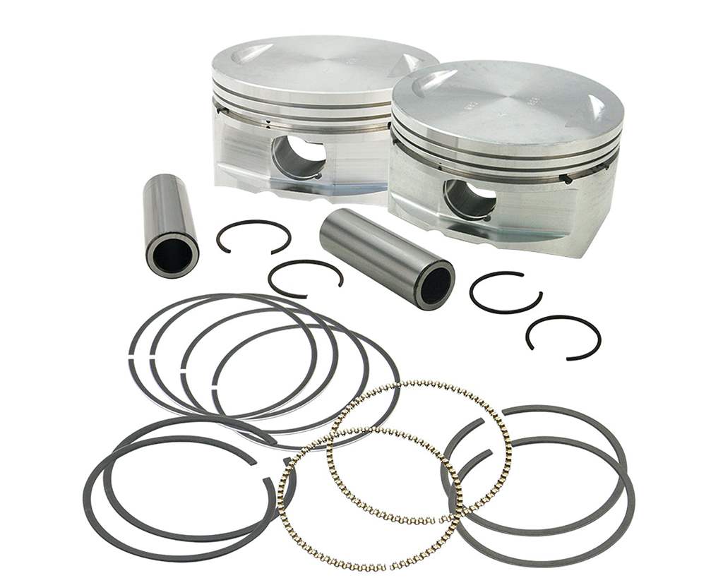 97"鍛造ピストンセット 99-06ｙ ビッグツイン +.010"（023816） S＆S（エスアンドエス）